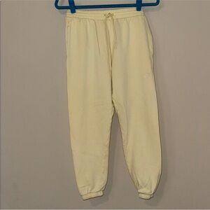 PINK Victoria's Secret Light Yellow Joggers
